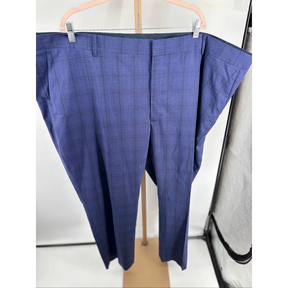 Bonobos Tollegno 1900 Italian Wool Windowpane Dress Pants 52x30 Straight